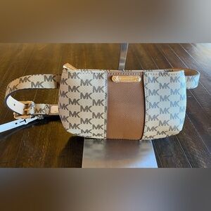 Micheal Kors MK Fanny Pack Waist Belt Bag Brown S/M NWT